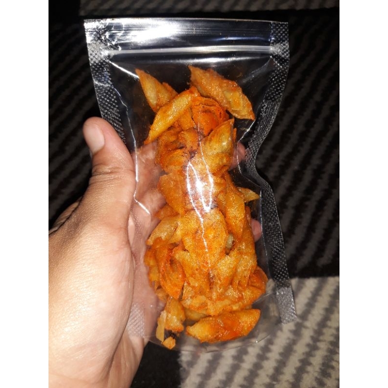 

KERIPIK KULIT LUMPIA BALADO 150g / KERIPIK KULPI / KERIPIK LURING / KERIPIK KULUM / CEMILAN MURAH / CEMILAN ENAK / CEMILAN MURAH ENAK