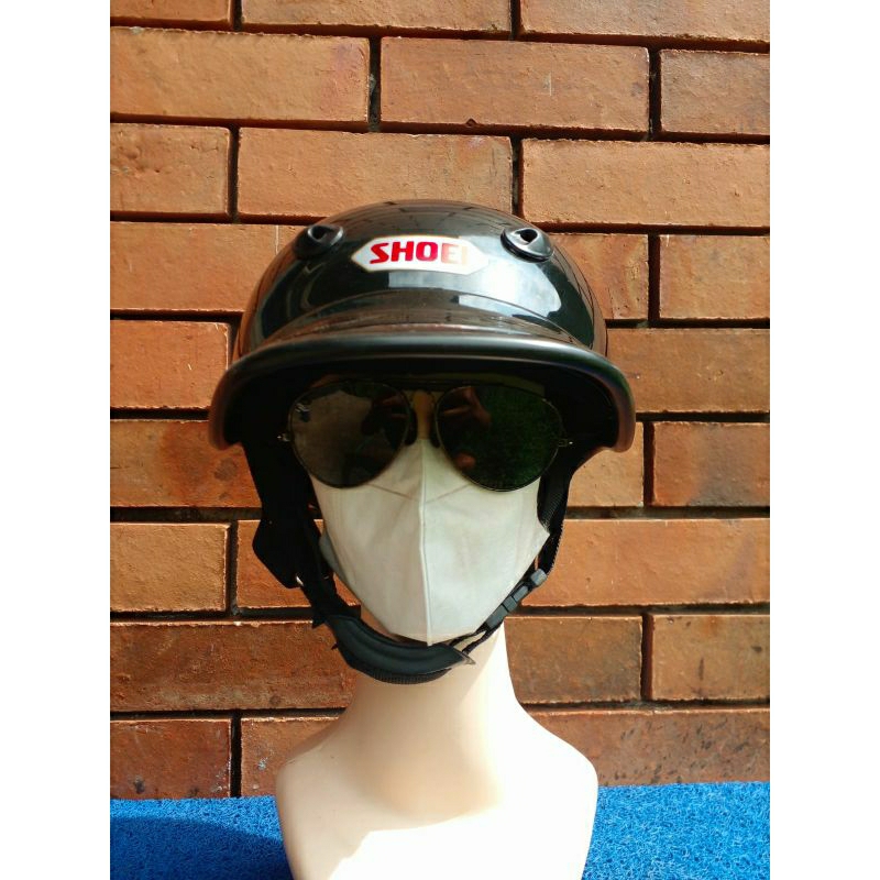 HELM CLASSIK JADUL VINTAGE MODEL HELM ASTREA GRAND MERK SHOEI ORIGINAL NOS / BARU STOK LAWASAN HITAM