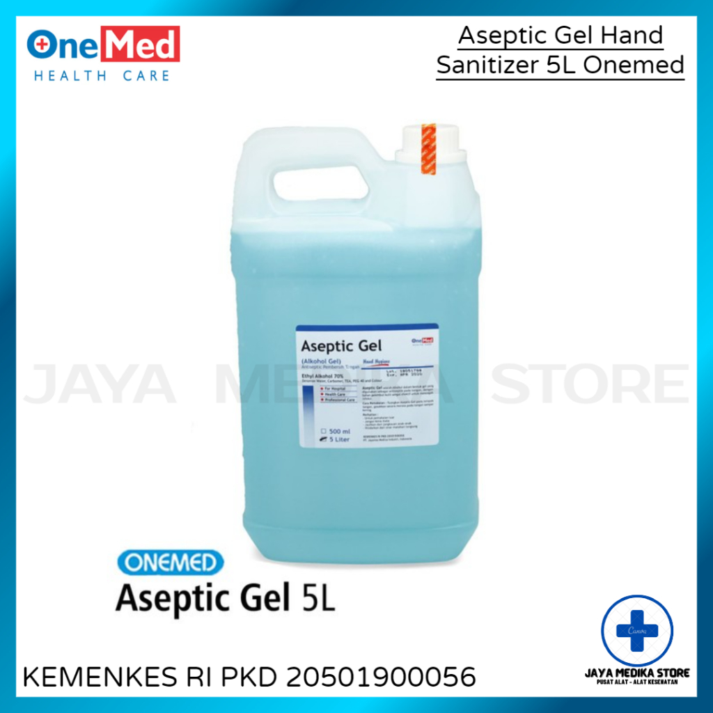 Aseptic Gel 5 Liter OneMed / Hand Sanitizer Gel 5 Liter / Aseptic Gel Galon 5 liter