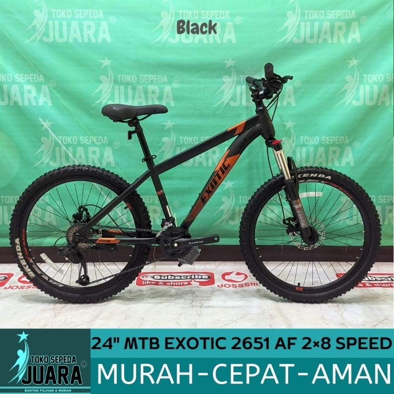SEPEDA GUNUNG EXOTIC 2651 AF 2×8 SPEED MTB 24 INCH