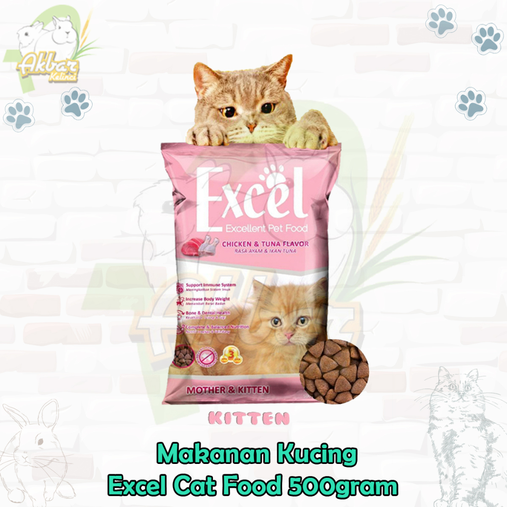 makanan kucing excel mother kitten 500 gram - Excel Mother & Kitten