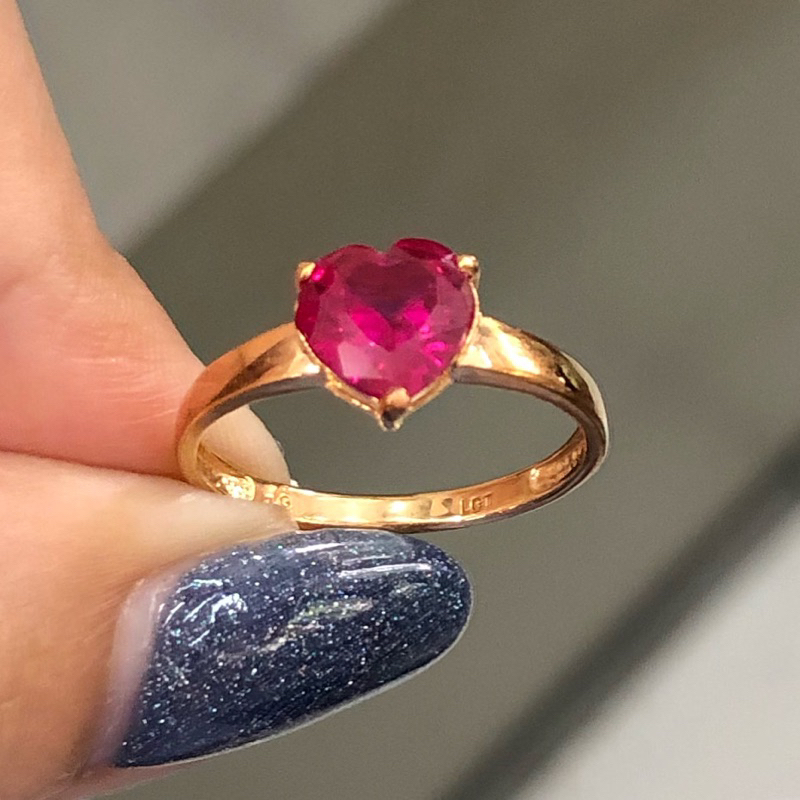 L7 KO- CINCIN LOVE MERAH 1.47GR KADAR 300 UKURAN 13
