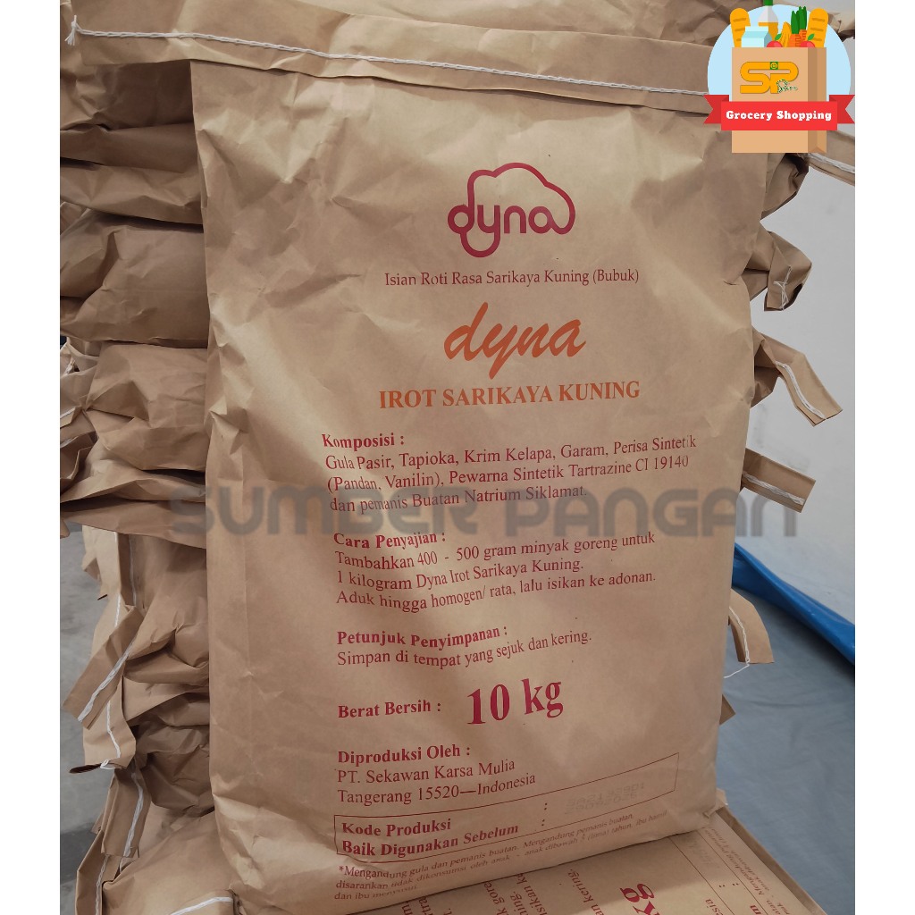 

DYNA irot isian Roti Rasa Srikaya / isian roti rasa keju 10 Kg / Dyna Irot Bubuk Srikaya dan keju oil based10Kg