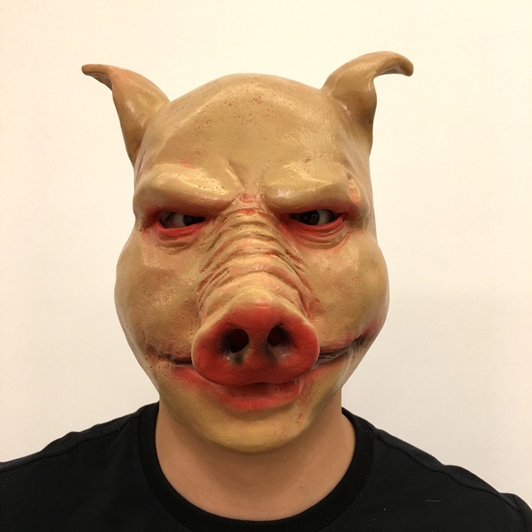 Topeng Halloween Gergaji Mesin 3 Topeng Zhu Bajie Topeng Kepala babi
