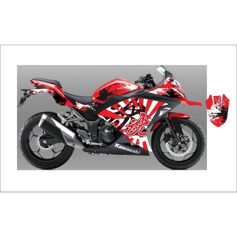 Striping Ninja 250 fi / Striping Semi Decal Ninja / Stiker Ninja 250 fi / Striping Japan Ninja 250 V