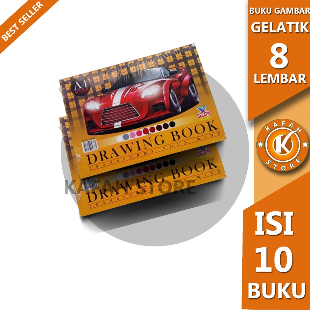 

BUKU GAMBAR GELATIK A4/A3, 1 PACK ISI 10 KAFAH STORE