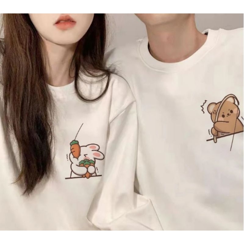 KAOS TANGAN PANJANG MANCING WORTEL /COUPLE/CUSTOM NAMA