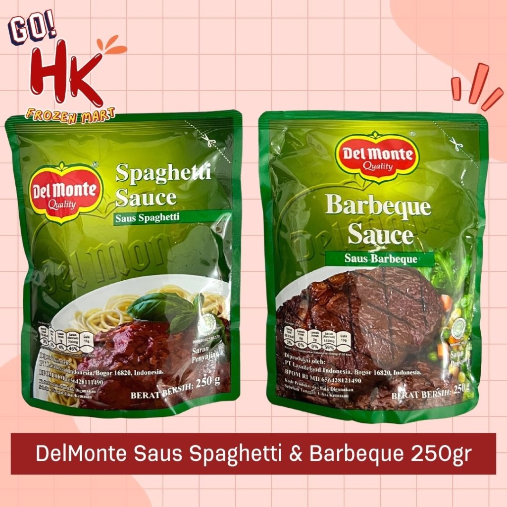 

Del Monte Saus Barbeque & Saos Spaghetti 250gr bbq sauce pasta bolognese beef chicken HK Frozen Mart