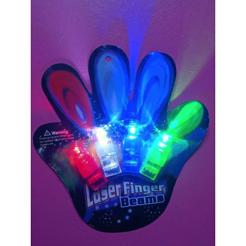 Senter Mainan Senter Jari Isi 4 warna Mainan Sentar Jari