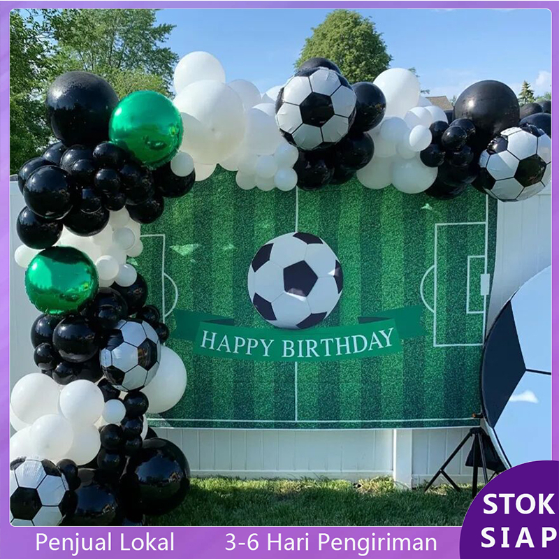 Set Balon Sepak Bola Dekorasi Pesta Ulang Tahun Anak Laki-laki