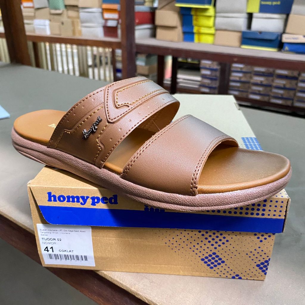 (OBRAL SIZE 41) HOMYPED TUDOR 02 SANDAL SELOP STRAP PRIA CASUAL FORMAL