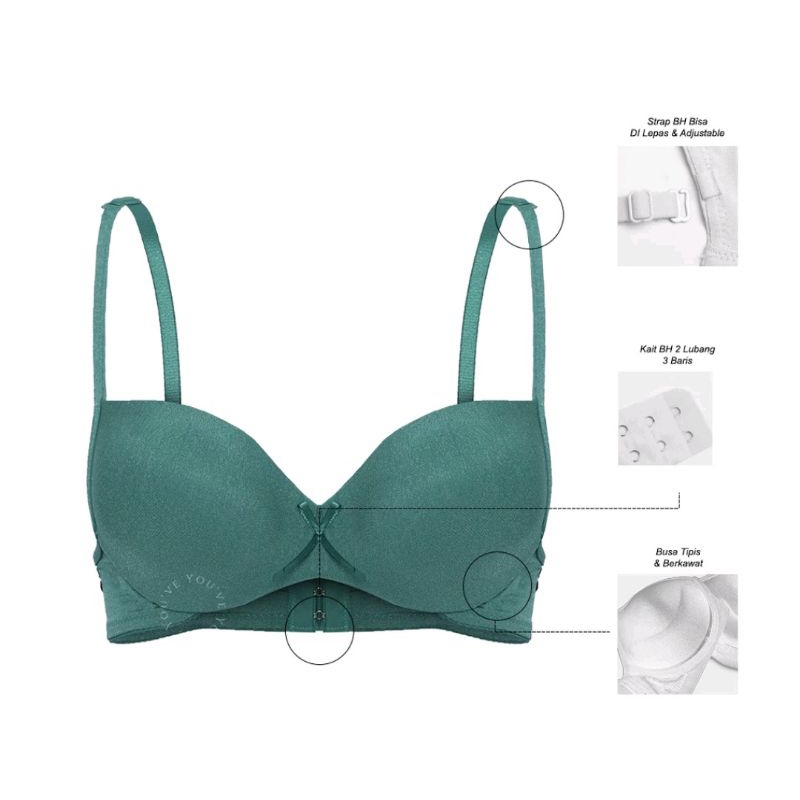 Bra 3/4 Cup Berkawat