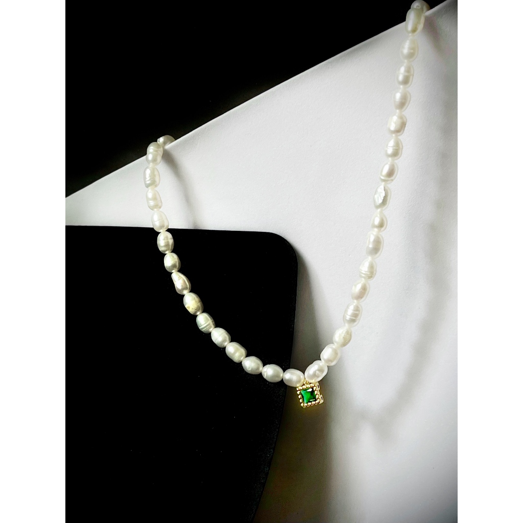 PARIS Necklace - Cultured Pearl Choker Necklace [Kalung Mutiara Asli]