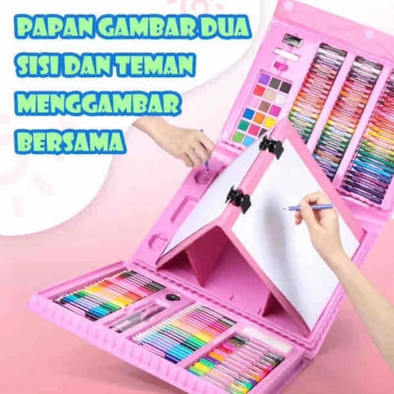 

mg Set alat gambar crayon krayon 2pcs drawing painting set kado anak