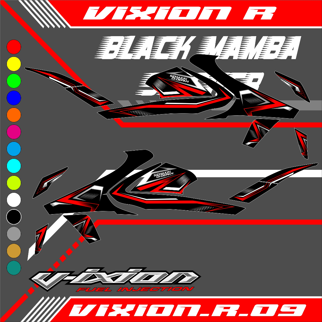 STRIPING STICKER VIXION R STIKER VIXION R NEW STICKER LIS LIST VARIASI YAMAHA VIXION R CODE 09