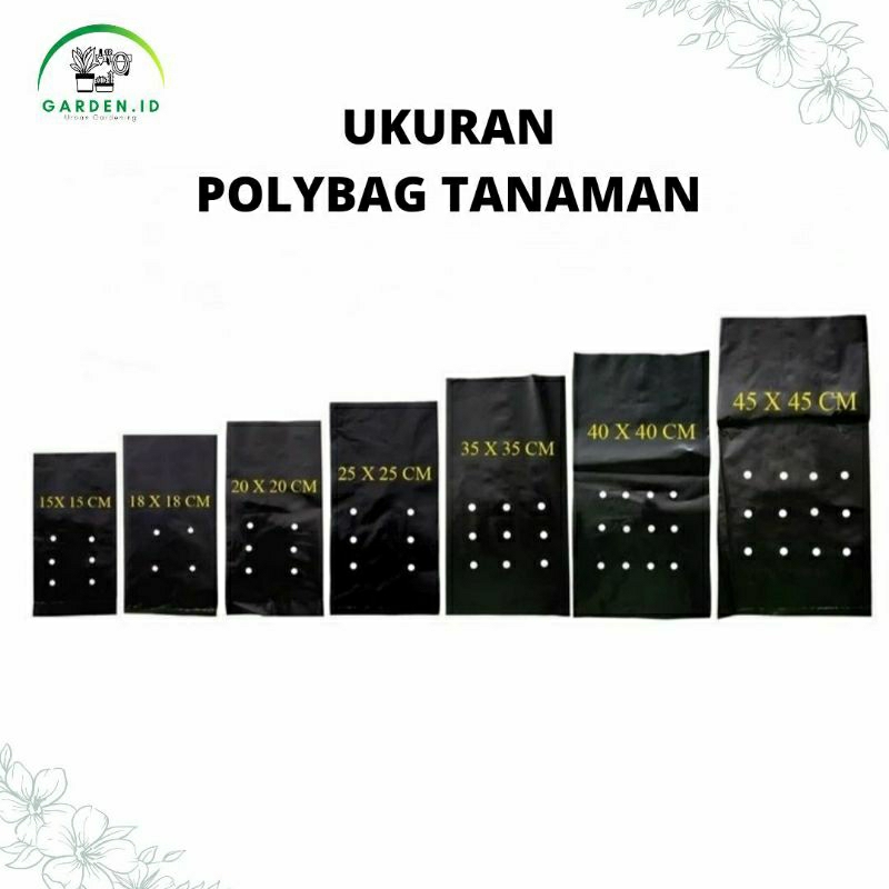 Polybag/Polibag Tanaman Eceran Ukuran 35x35