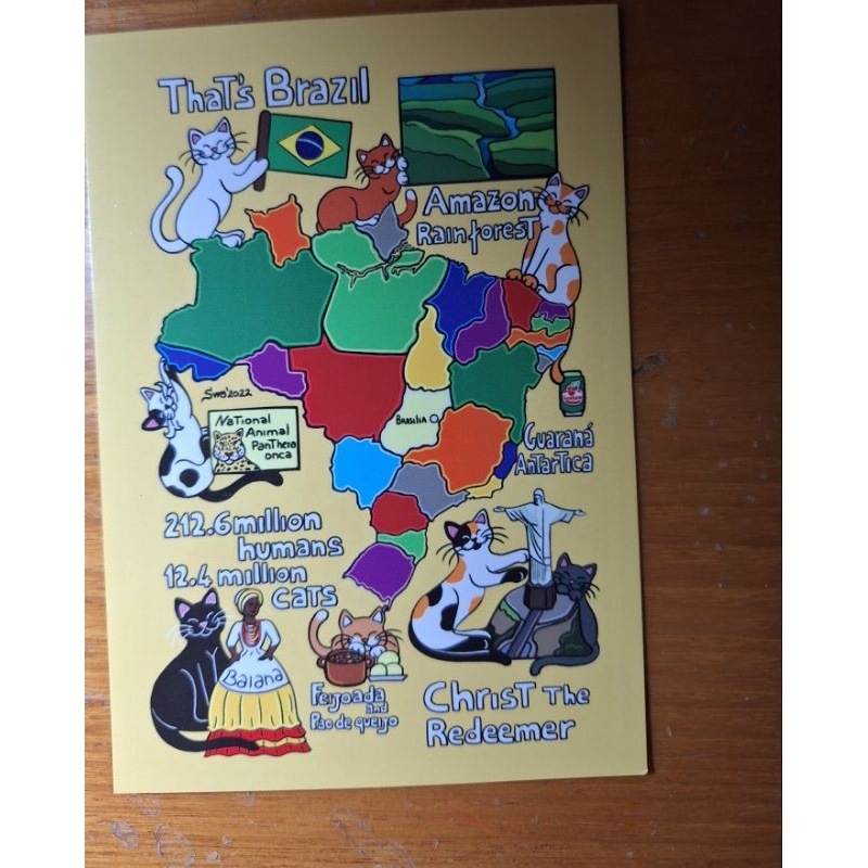 

kartu pos kucing titina Brazil /titina cat postcard