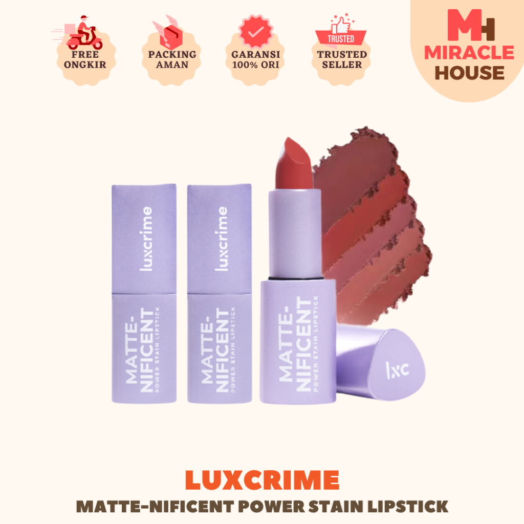 Luxcrime Matte-nificent Power Stain Lipstick BPOM Lipstik LUXCRIME