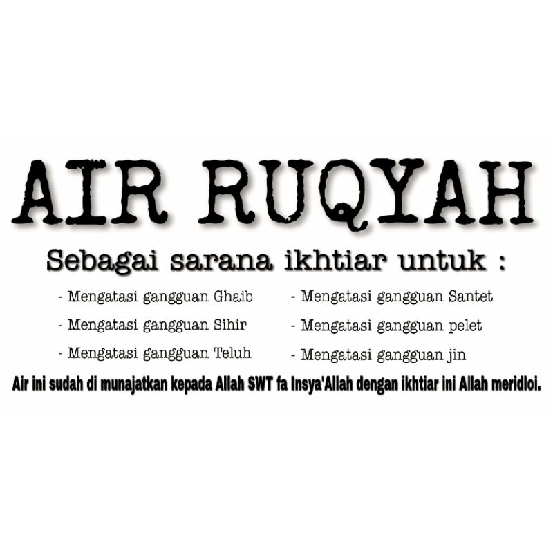 

AIR RUQYAH