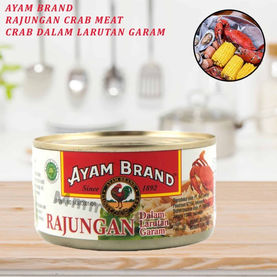 

Ayam Brand / Crab Meat In Brine / Kepiting Air Garam Kaleng / 170gr