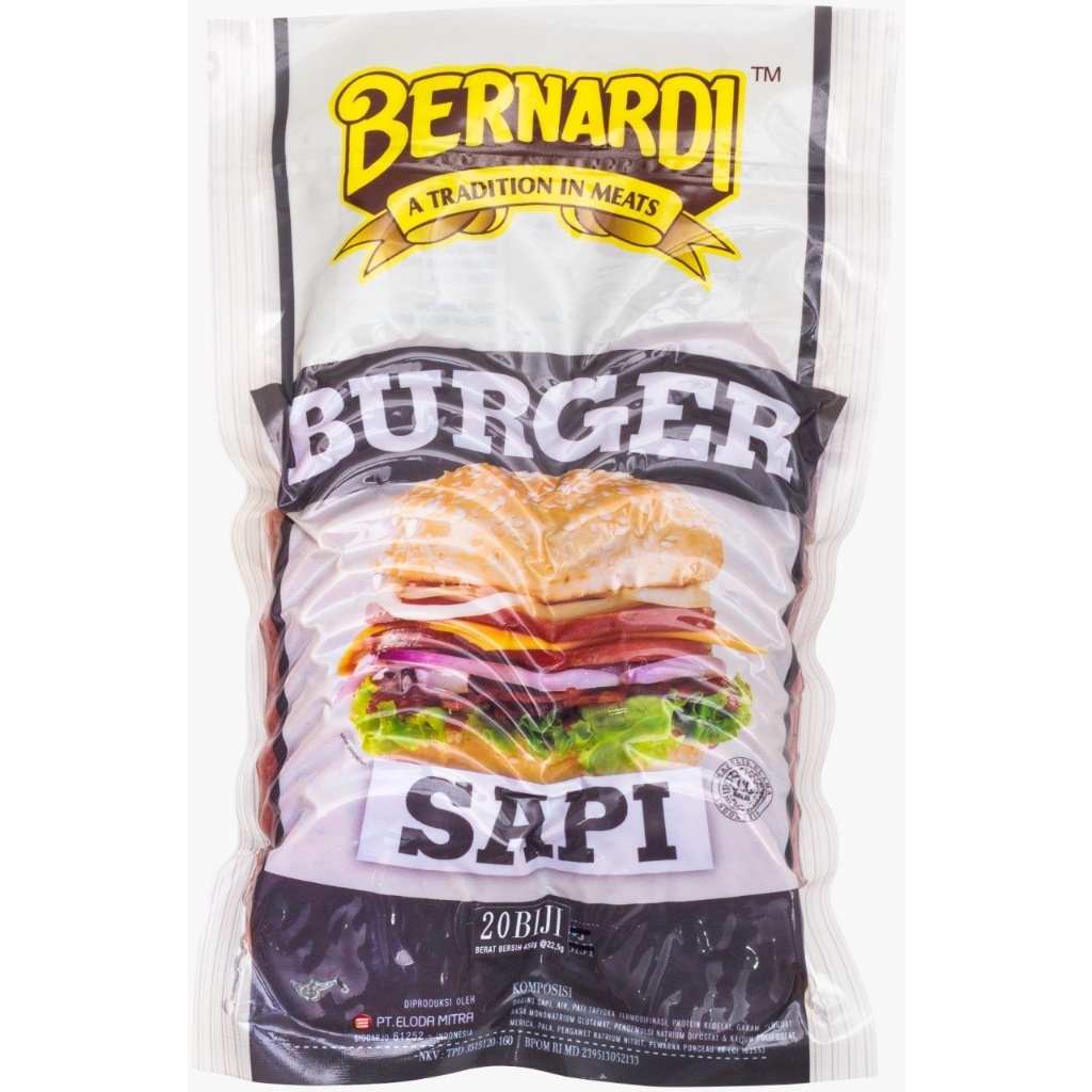 

BERNARDI BEEF BURGER 450GR ISI 20PCS BERGER SAPI