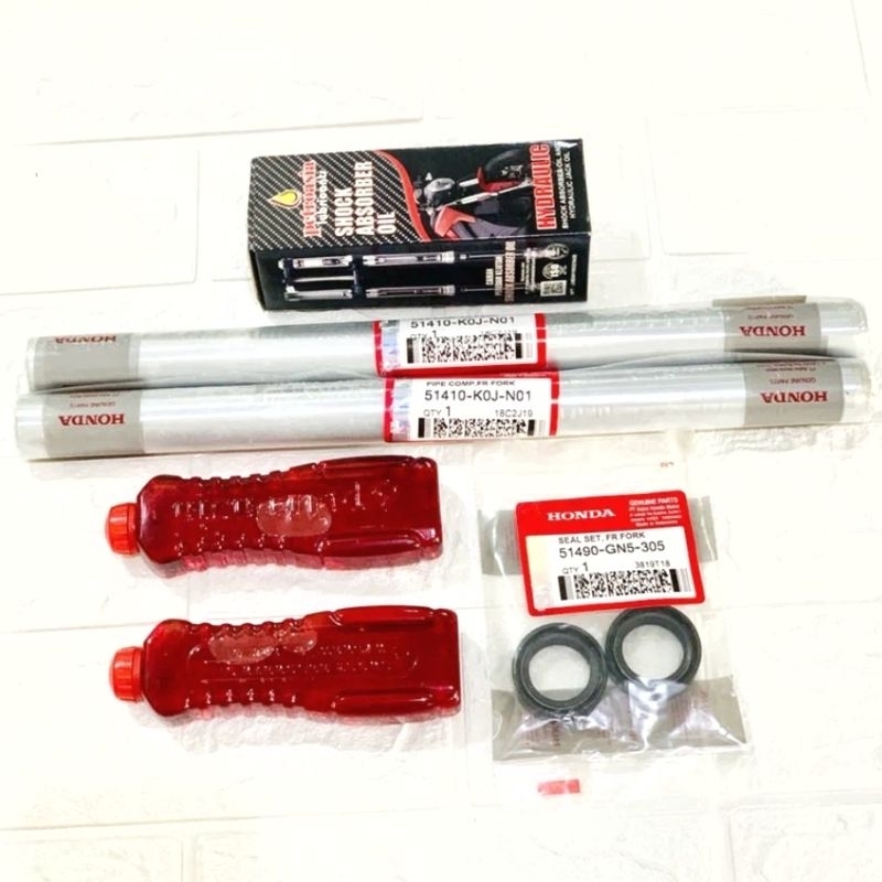 Paket As Shock Sok Depan+Oli Shock+Seal Shock Genio Beat New Led 2020 Beat Deluxe KOJ