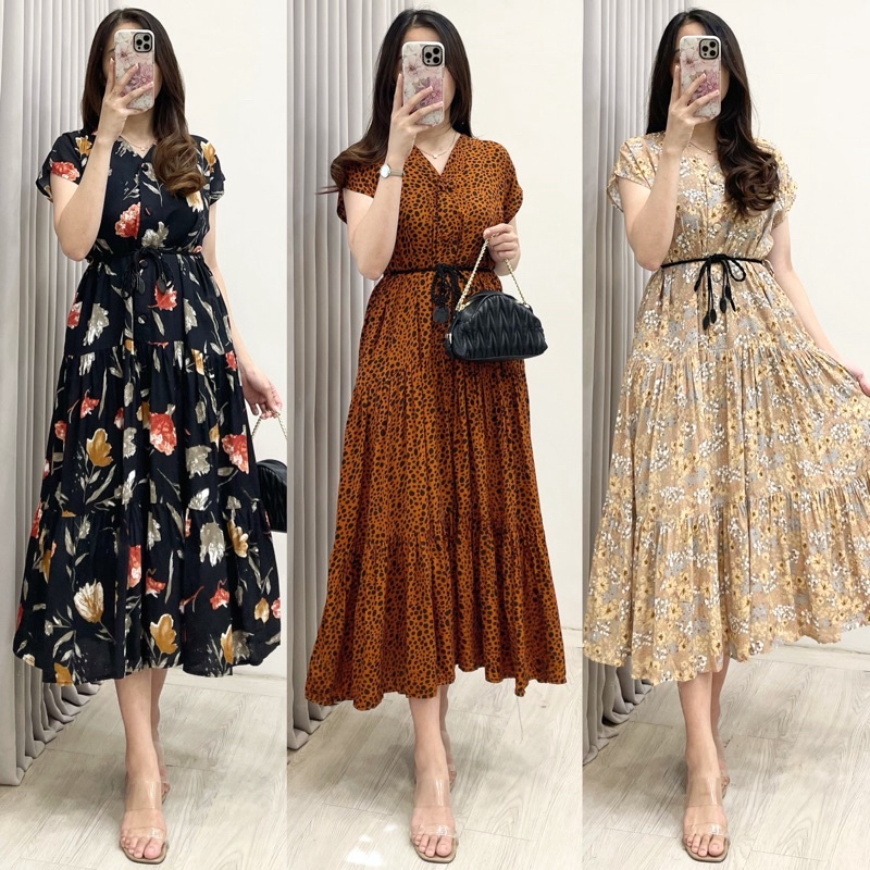Bisa COD Amariel Malibu Dress Daster Nyaman Bumil Busui Friendly grosir