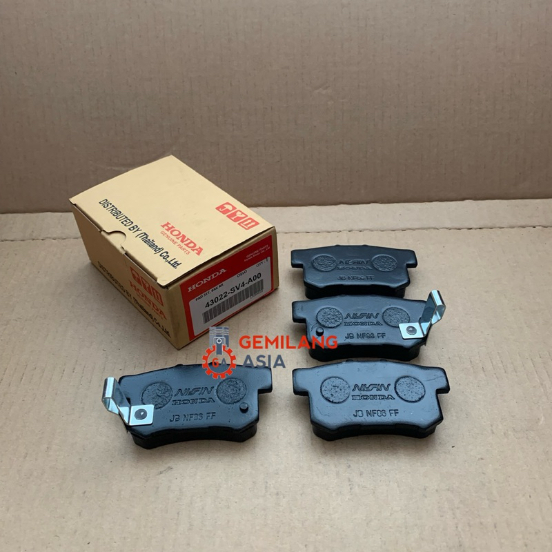 BRAKE PAD RR KAMPAS REM BELAKANG HONDA ACCORD / MAESTRO / CIELO / ODYSSEY / CRV 43022-SV4-A00