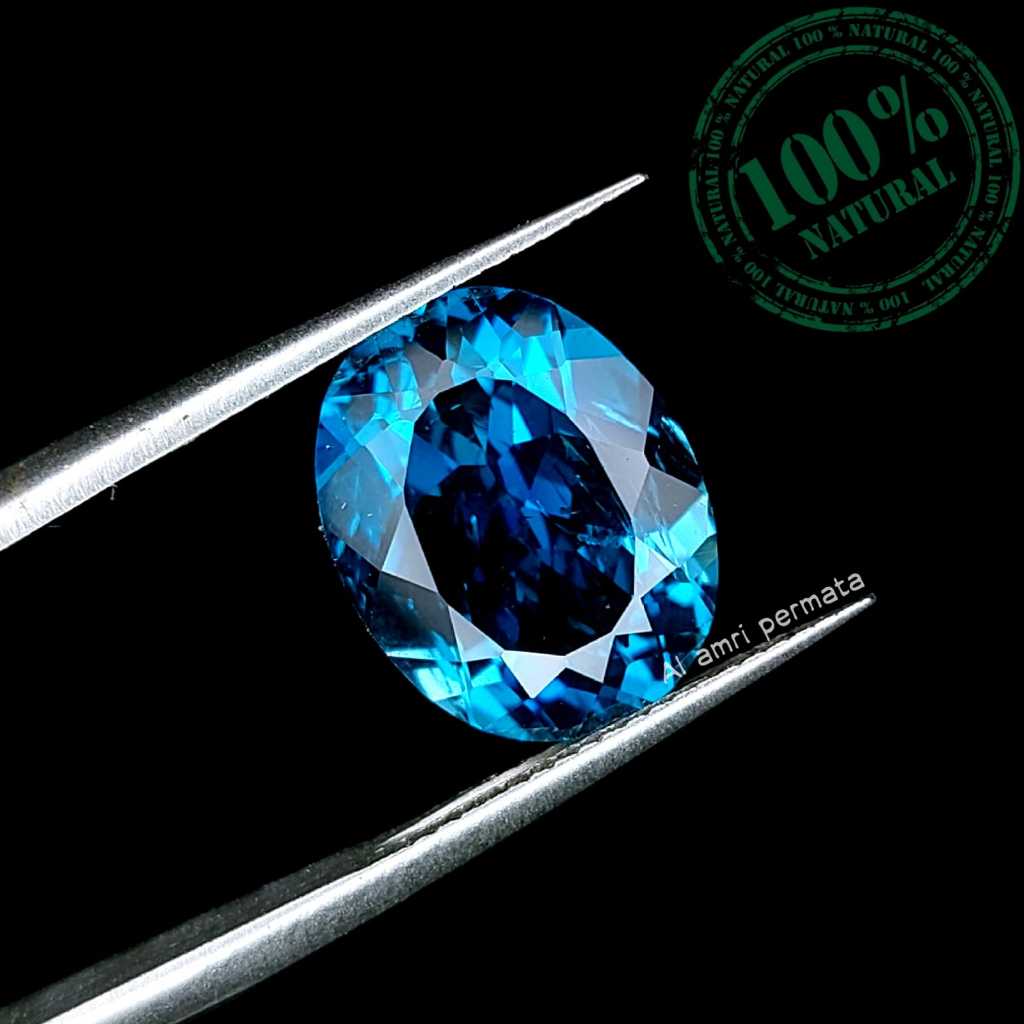 Batu Permata London Blue Topaz Batu Blue Topaz London Natural Stone