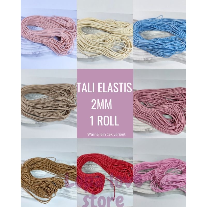 

(1 roll) Tali karet 1,5mm - Tali elastis 1,5mm - Tali prusik 1,5mm - Tali melar 1,5mm - Tali warna