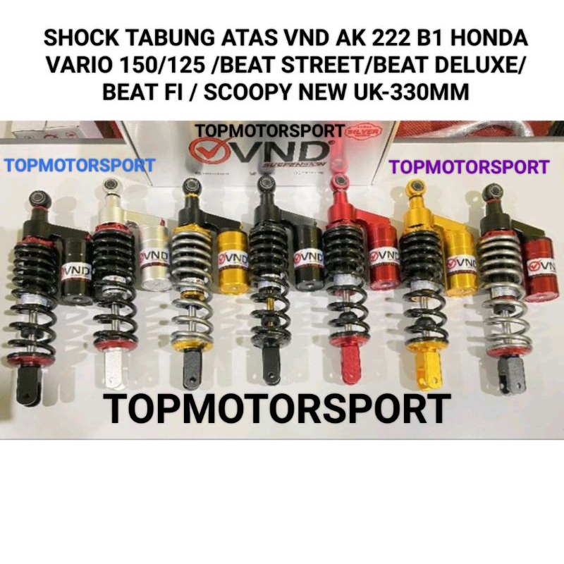 SHOCK BREAKER VND 330MM AK 221 B1 TABUNG ATAS VARIO/BEAT DELUXE/SCOOPY NEW/BEAT STREET/BEAT FI UK-33