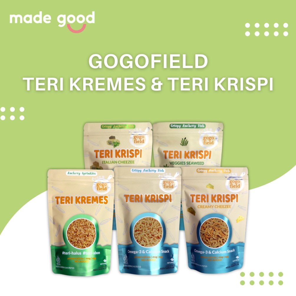 

[☃V94<] Gogofield Teri Krispi 30gr & Teri Kremes 100gr Sehat No MSG Stock Terupdate