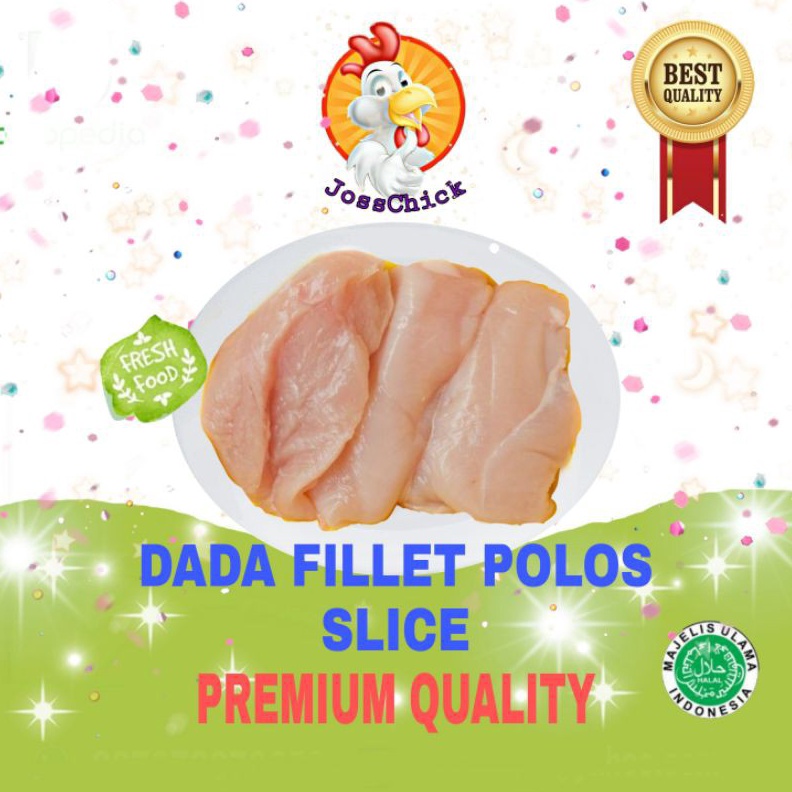 

12.12 STOK READY Dada Ayam Fillet Slice 1KG buruan