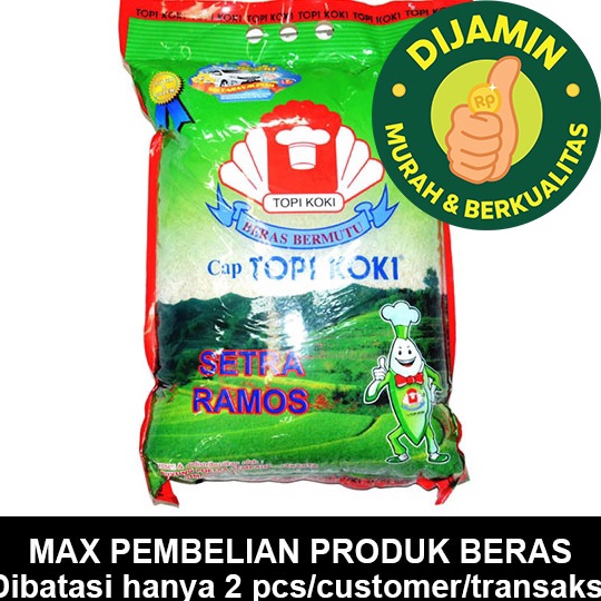

MGQQ9247 XG34448 TOPI KOKI SETRA RAMOS 5 KG - BERAS