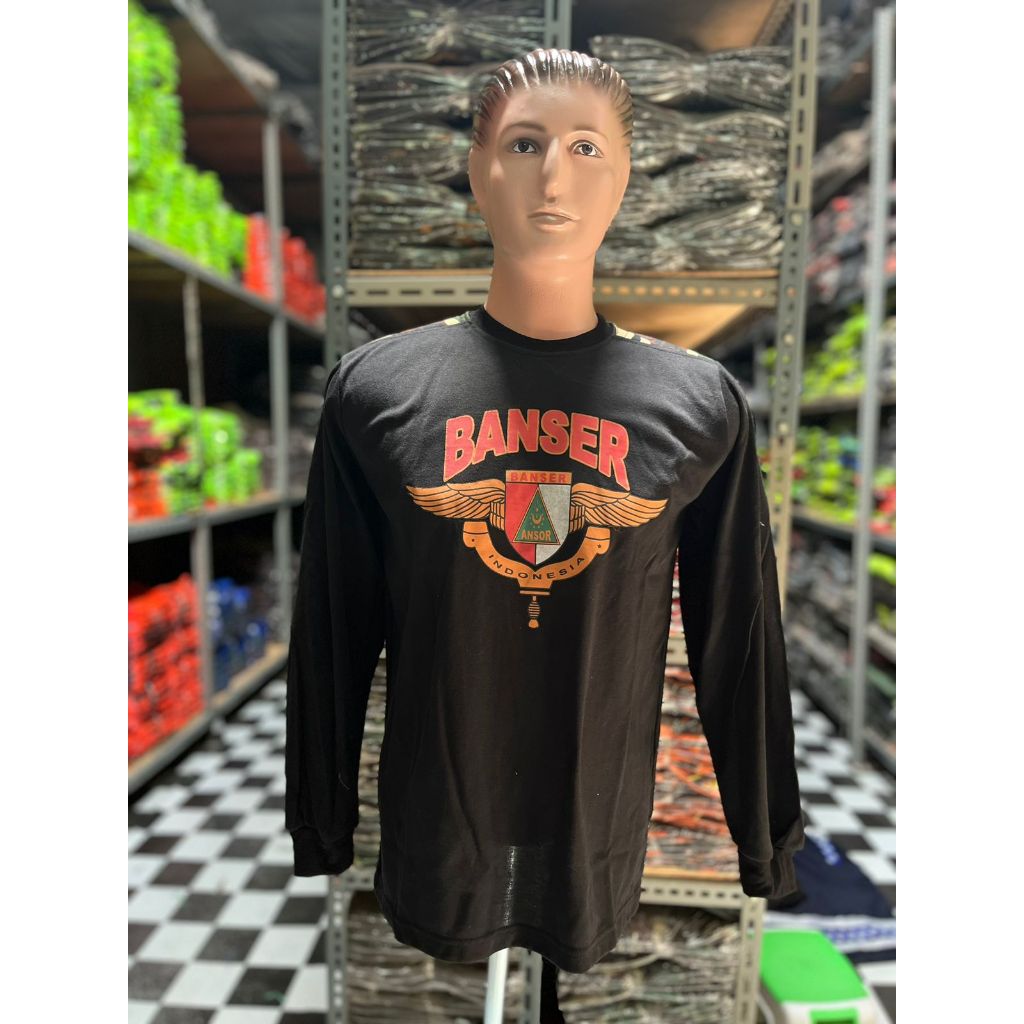 KAOS BANTALAN BANSER HITAM / KAOS DEKER BANSER / KAOS BANSER TANGAN PANJANG