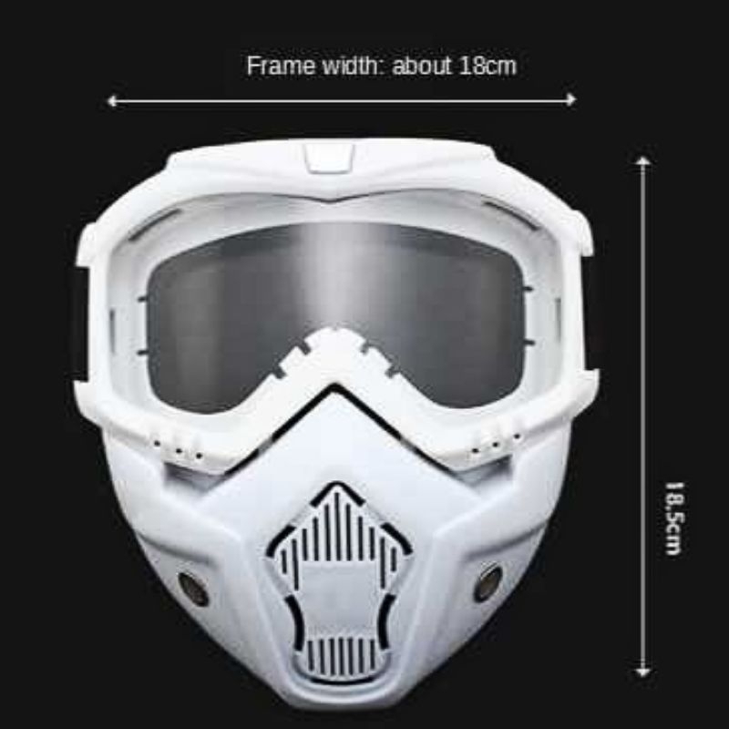 Topeng google / google mask retro masker helm tactical mask penutup wajah kaca kacamata helm motor t