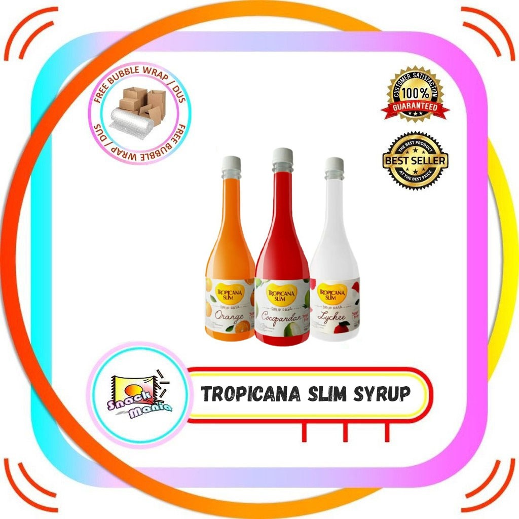 

Tropicana Slim Syrup Sugar Free Orange - Lychee - Cocopandan 750ml