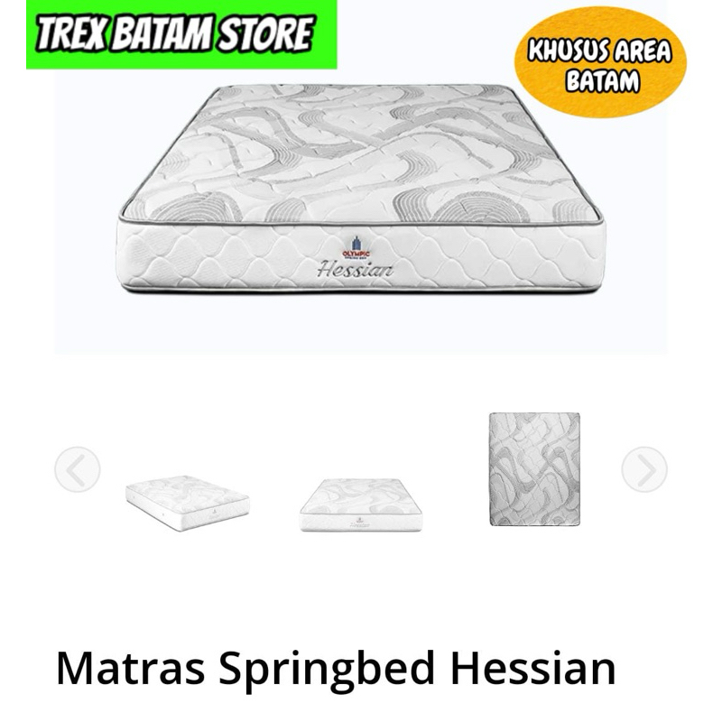 MATRAS SPRINGBED HESSIAN BY OLYMPIC 180 X 200 X 28 CM POLY FOAM [ BATAM ]