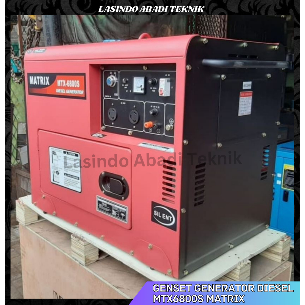 Genset Generator Diesel 5000 4600 Watt Silent Solar MTX6800S Matrix MTX 6800 S