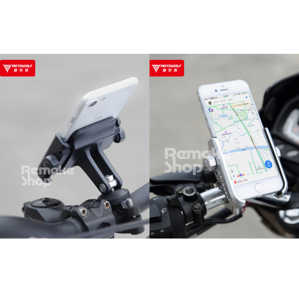 Best Deals Motowolf Holder Hp Motor Full Besi Alumunium Alloy Anti Getar Dudukan Ponsel Tempat