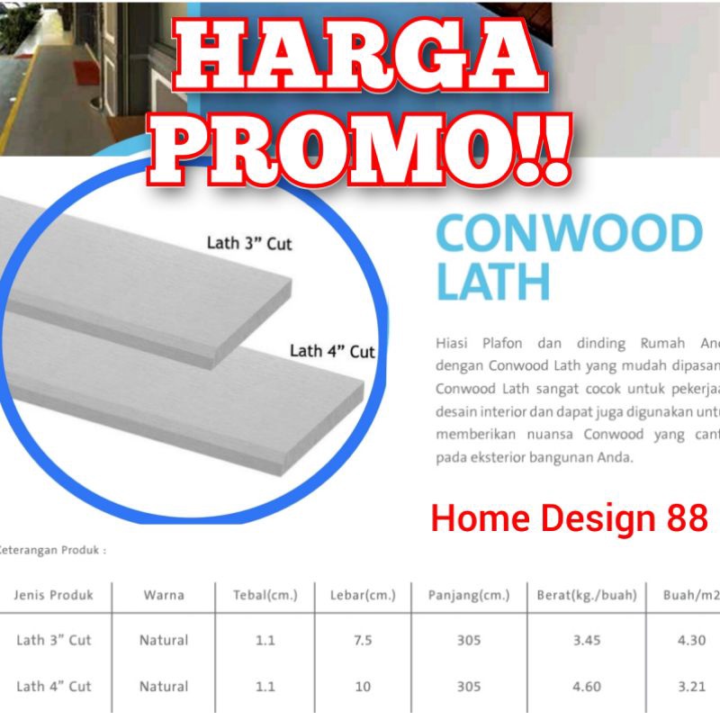 STAR BRANDS Conwood lath 3 cut lath 4 cut conwood ceiling border conwood plafon dinding 