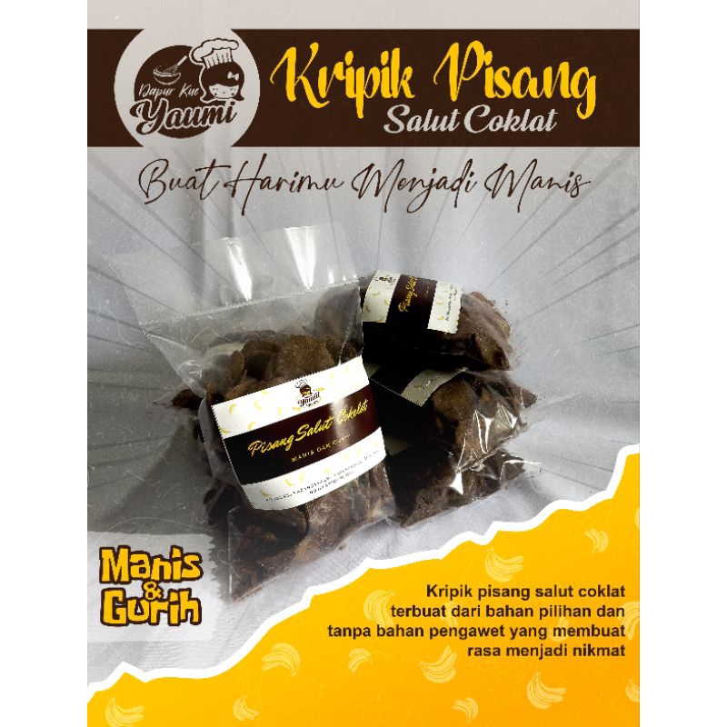 

KERIPIK PISANG SALUT COKLAT "SANG KING" 75 gram/ CEMILAN MANIS