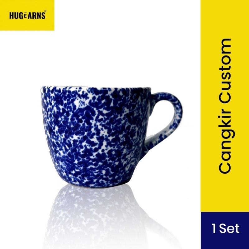 HUGeARNS - Cangkir Custom Cangkir Keramik Premium Corporate Gifts Merchandise / Gelas Minum Kopi Teh