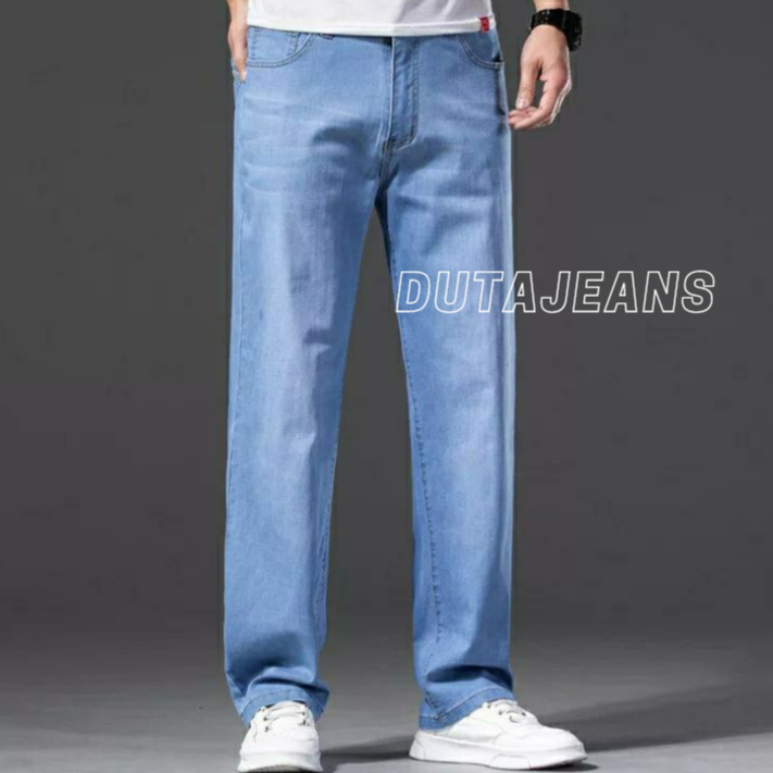 Celana Jeans Pria Biru Muda Bioblits Birumuda Langit Panjang Laki Standar Reguler Fit