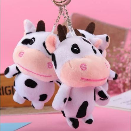 Gantungan Tas Boneka Sapi Aksesoris Tas Lucu