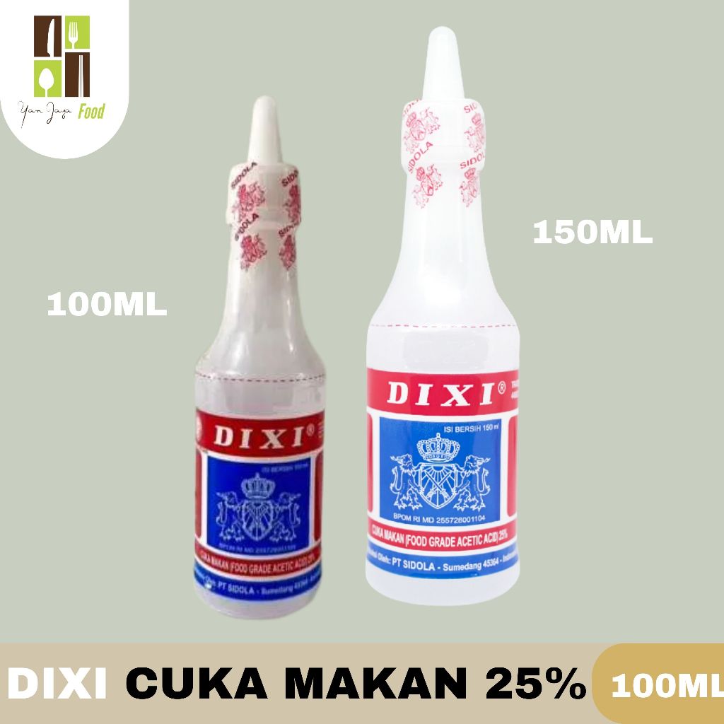 

Dixi Cuka Makan / Cuka Dixi 25 % / Kemasan Botol Kecil 100ml / 150ml