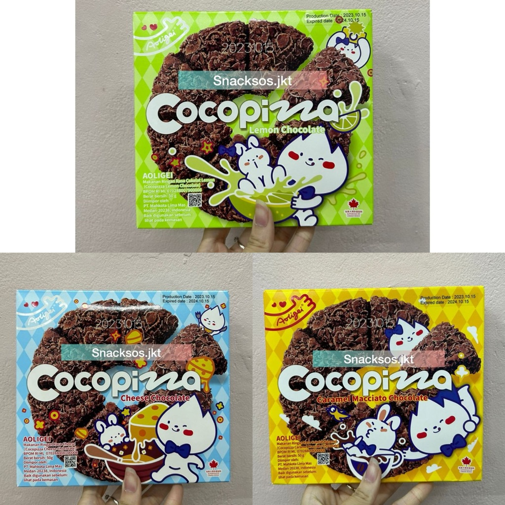 

Aoligei Cocopizza Lemon Chocolate / Cheese Chocolate / Caramel Macciato Choco