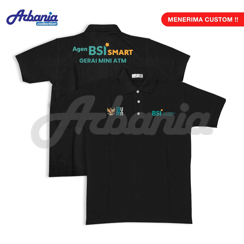 Kaos Kerah Poloshirt BUMN dan BSI SMART AGENT *BORDIR*