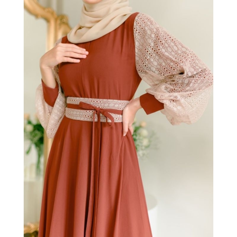 Anika Dress-Terracotta by Gamaleea