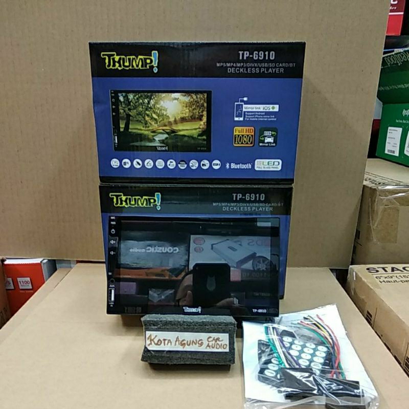 THUMP TP-6910 DeckLess Player MP5/MP4/MP3/DIVX/USB/SD CARD/BT/Mirror Link